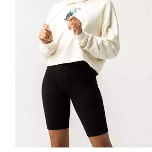 NEW 4th and Reckless Ada Bike Shorts ribbed Body Con Black Size Small NWT